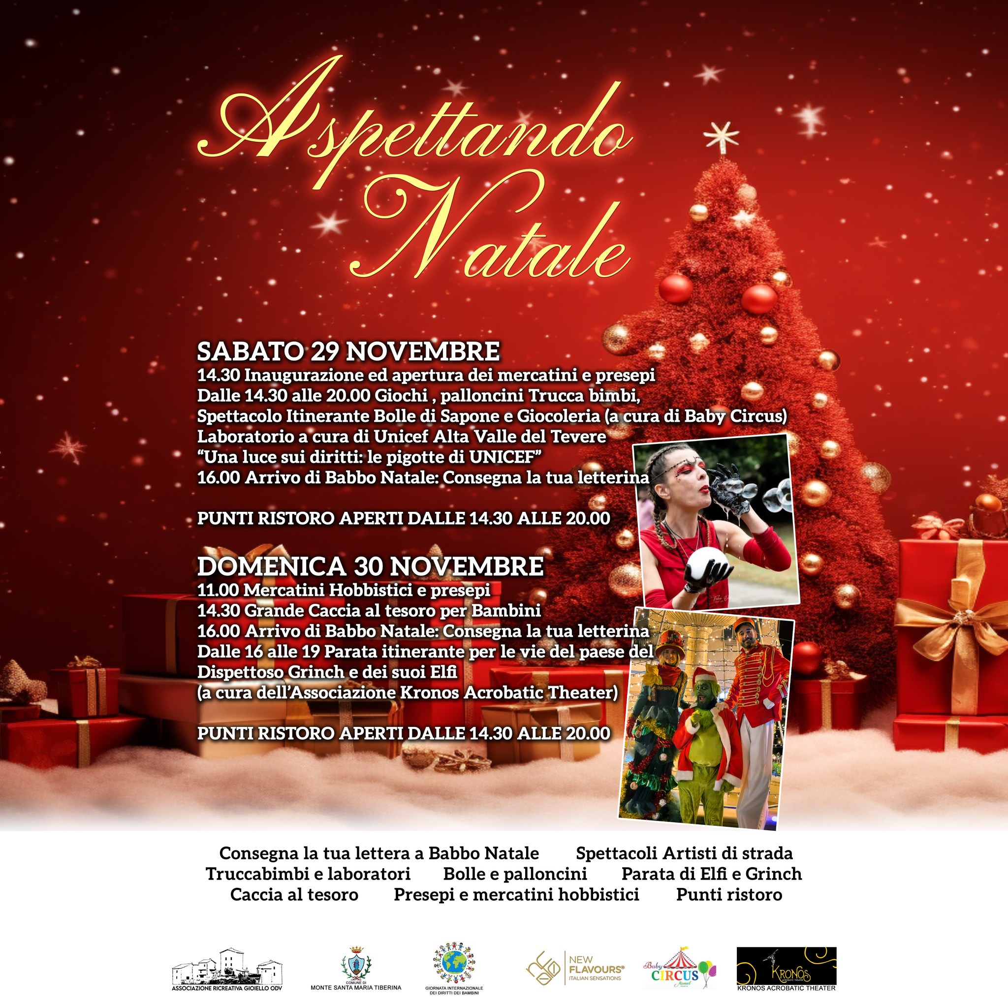 Programme of Aspettando Natale 2025 in Monte Santa Maria Tiberina