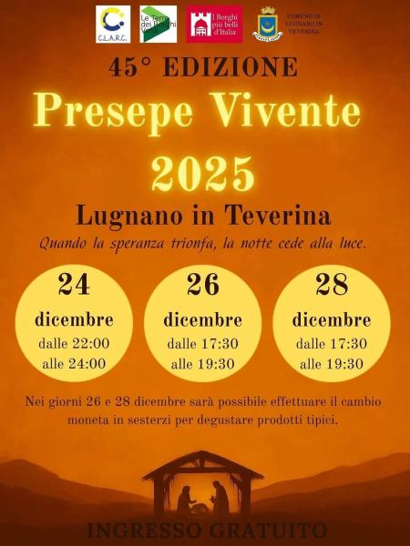 spielplan Lebendige Krippe 2024 in Lugnano im Teverina - Lugnano in Teverina
