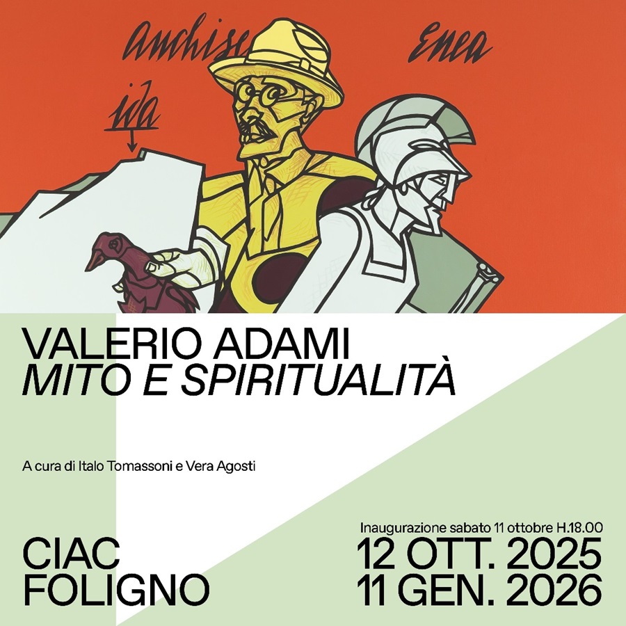 Plakat von Valerio Adami. Mito e spiritualità in Foligno
