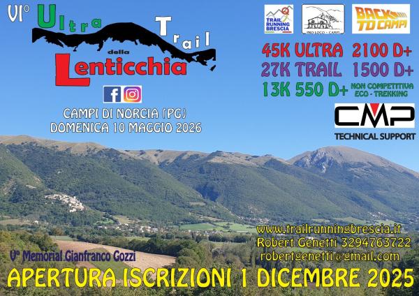 Poster of the Ultra Trail della Lenticchia 2026 in Campi di Norcia