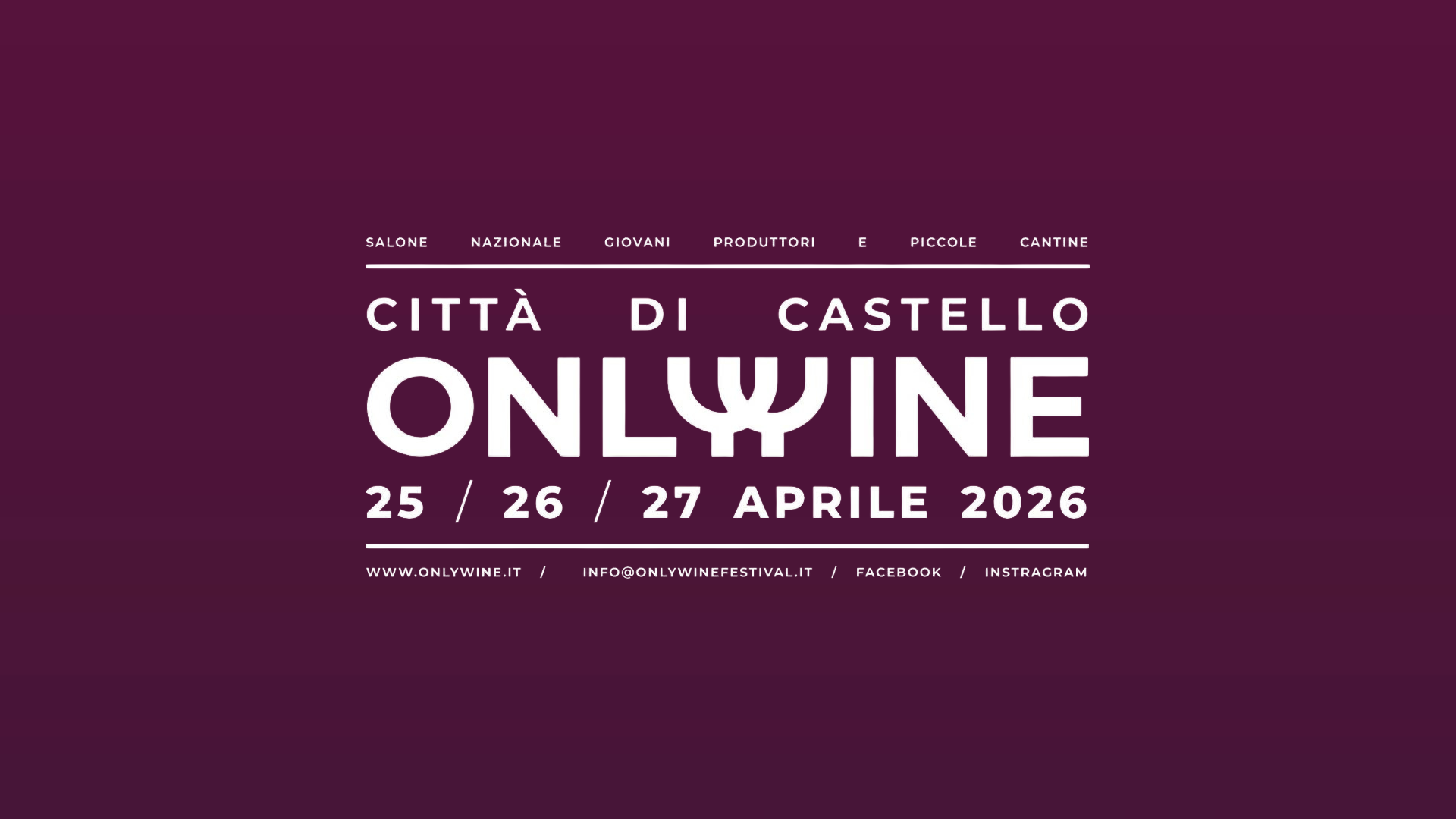 Poster Only Wine Festival 2026 in Città di Castello