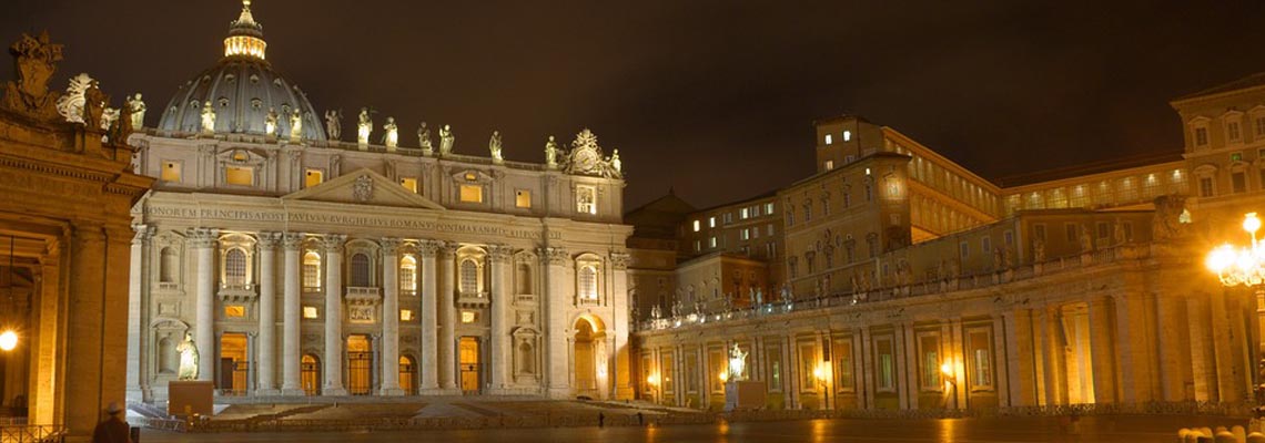 peter dome vaticano endabschnitt franziskusweg pilgern in fahrrad nach rom