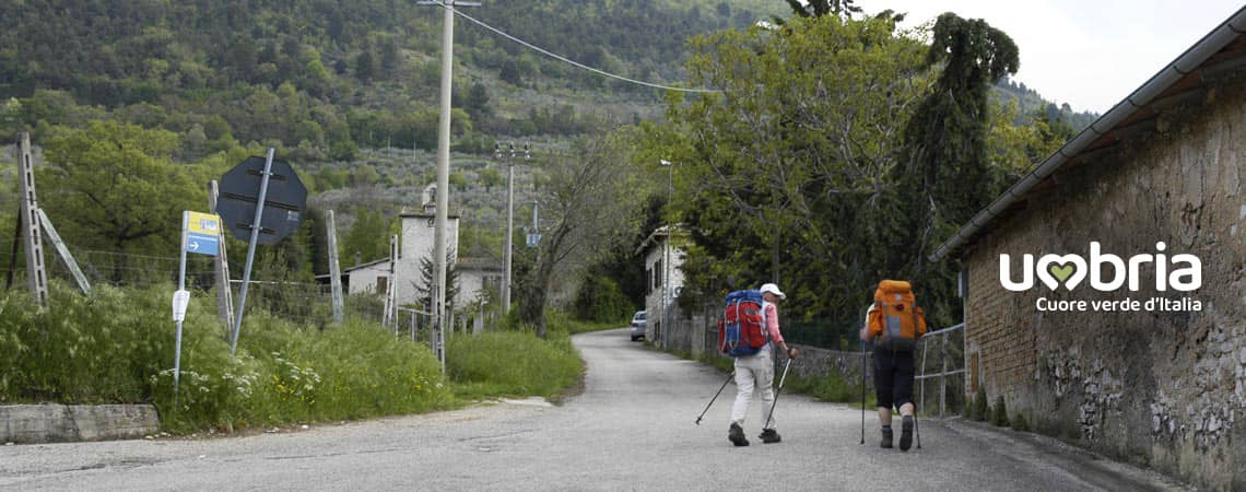 path of pilgrimage on foot on track of francesco